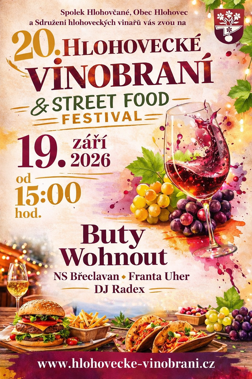 20. HLOHOVECKÉ VINOBRANÍ & STREET FOOD / Wohnout, Buty, Franta Uher, Břeclavan, DJ Radex